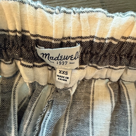 Madewell Huston Linen Wide Leg Pull On Crop Pants 45123 - Picture 11 of 14